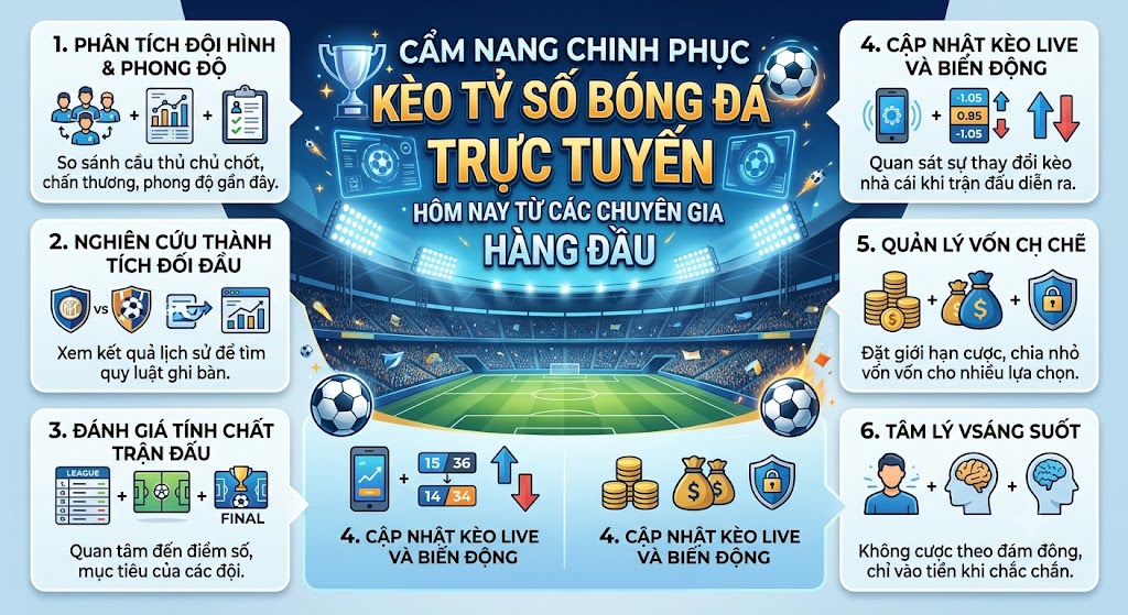 kèo tỷ số bóng đá trực tuyến hôm nay